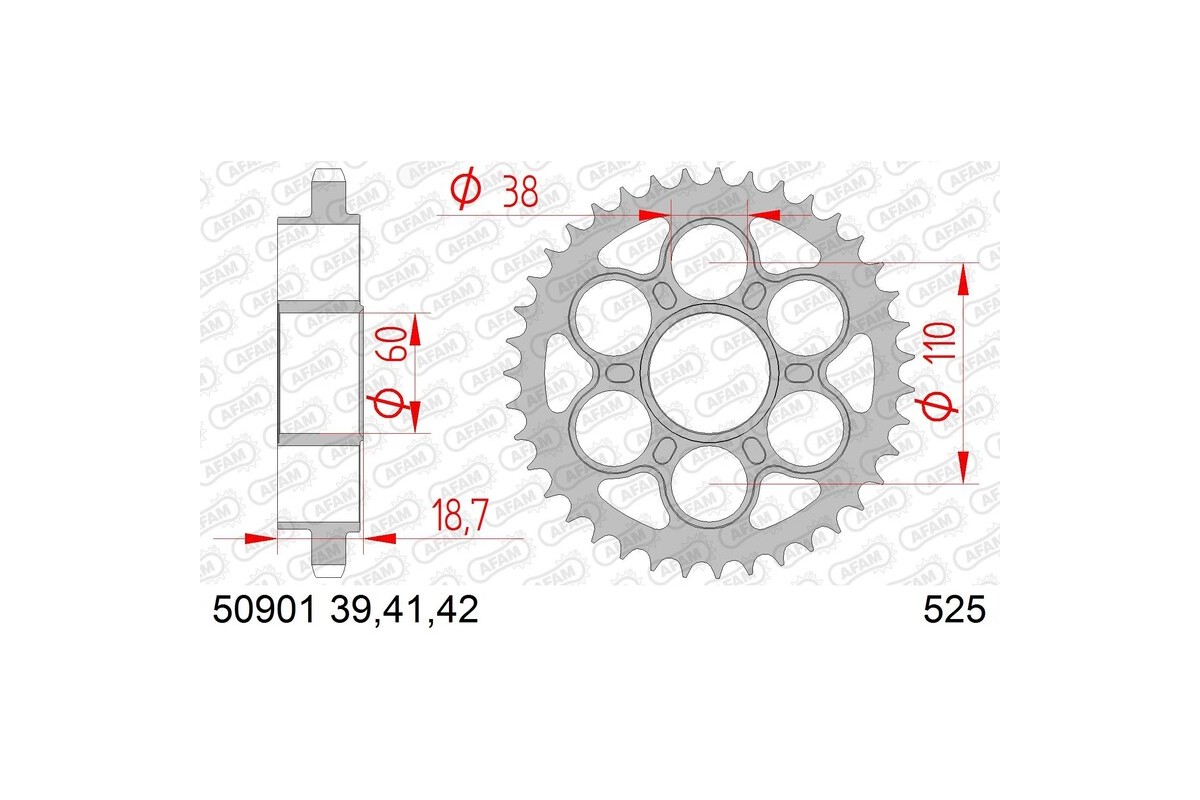 Couronne AFAM acier standard 50901 - 525