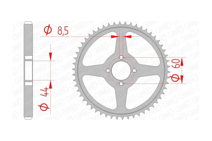 Couronne AFAM acier standard 12222 - 428