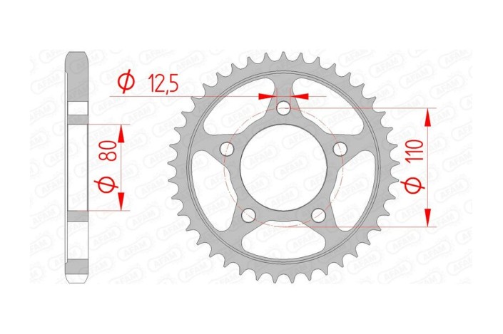 Couronne AFAM acier standard 10605 - 530