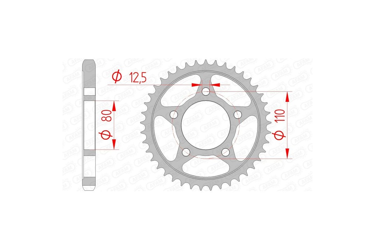 Couronne AFAM acier standard 10605 - 530