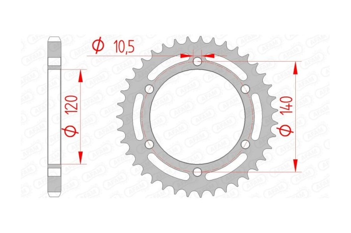 Couronne AFAM acier standard 16605 - 525