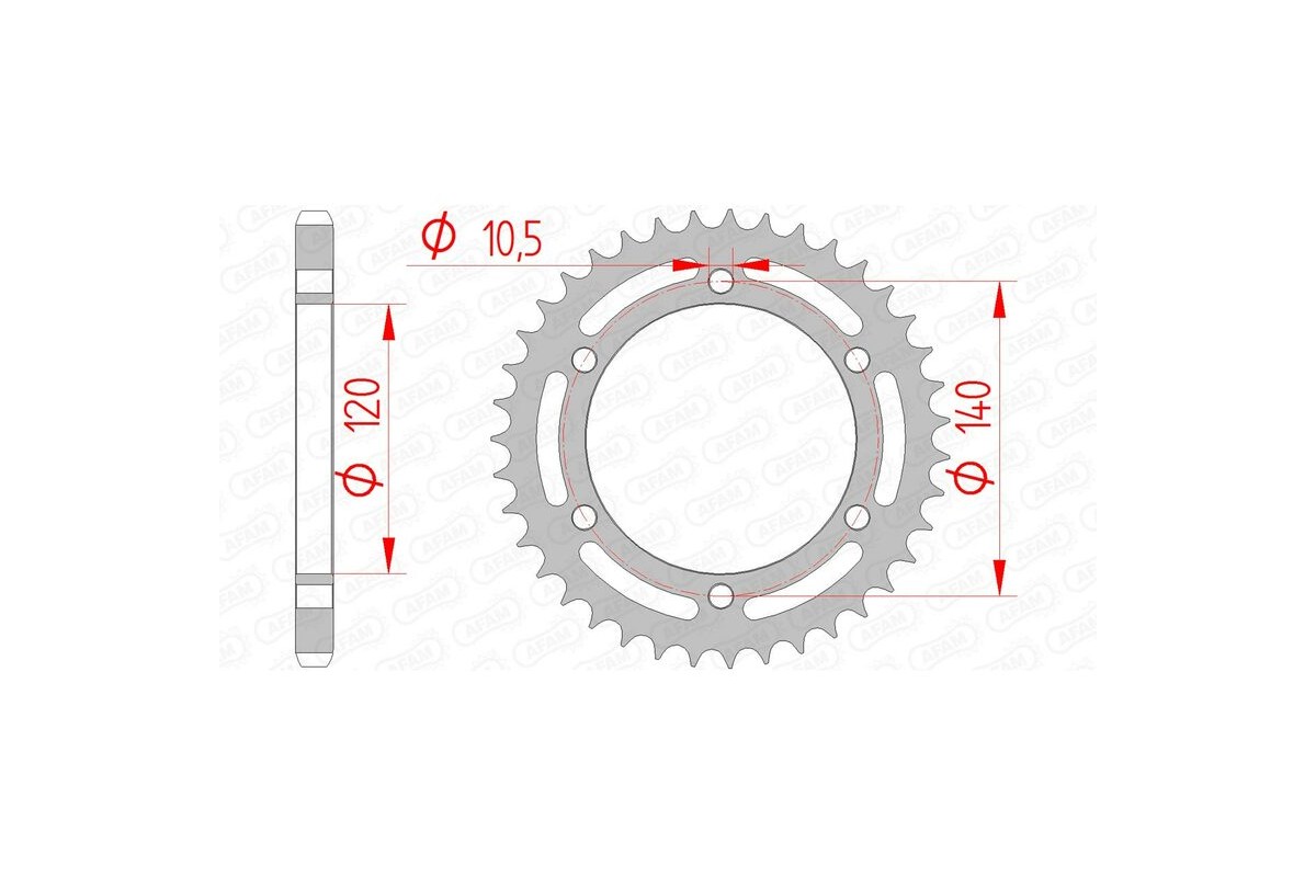 Couronne AFAM acier standard 16605 - 525