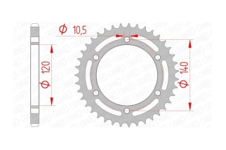 Couronne AFAM acier standard 16605 - 525