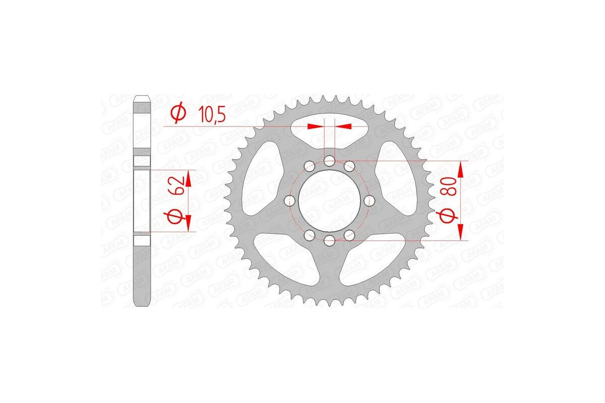 Couronne AFAM acier standard 12204 - 428