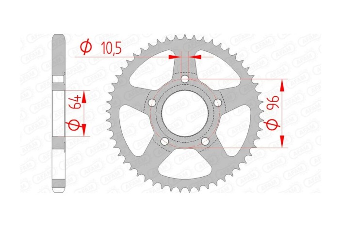 Couronne AFAM acier standard 10203 - 428