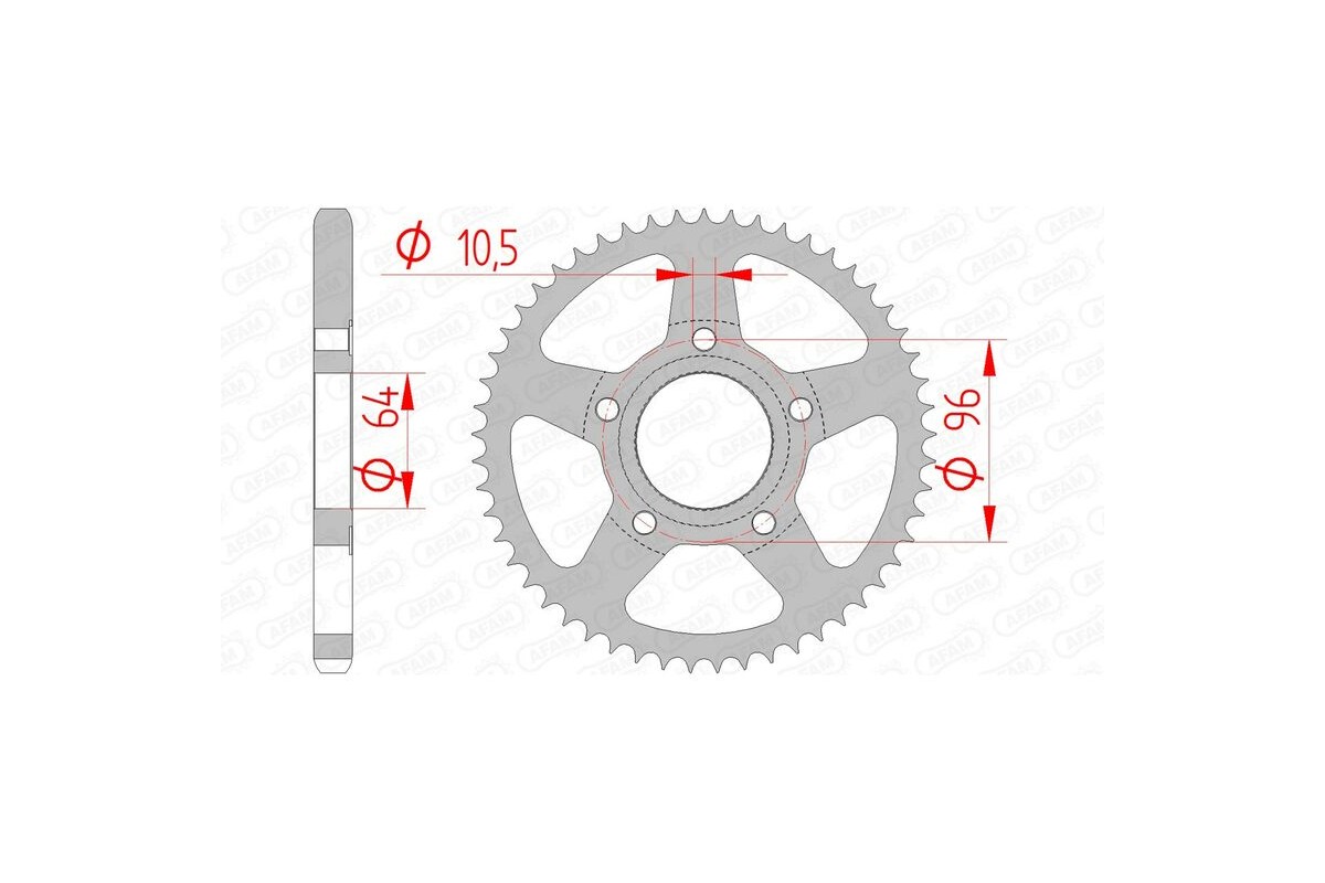 Couronne AFAM acier standard 10203 - 428