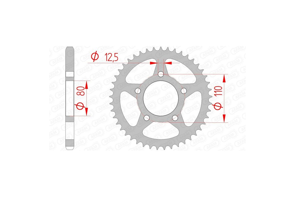 Couronne AFAM acier standard 10608 - 525