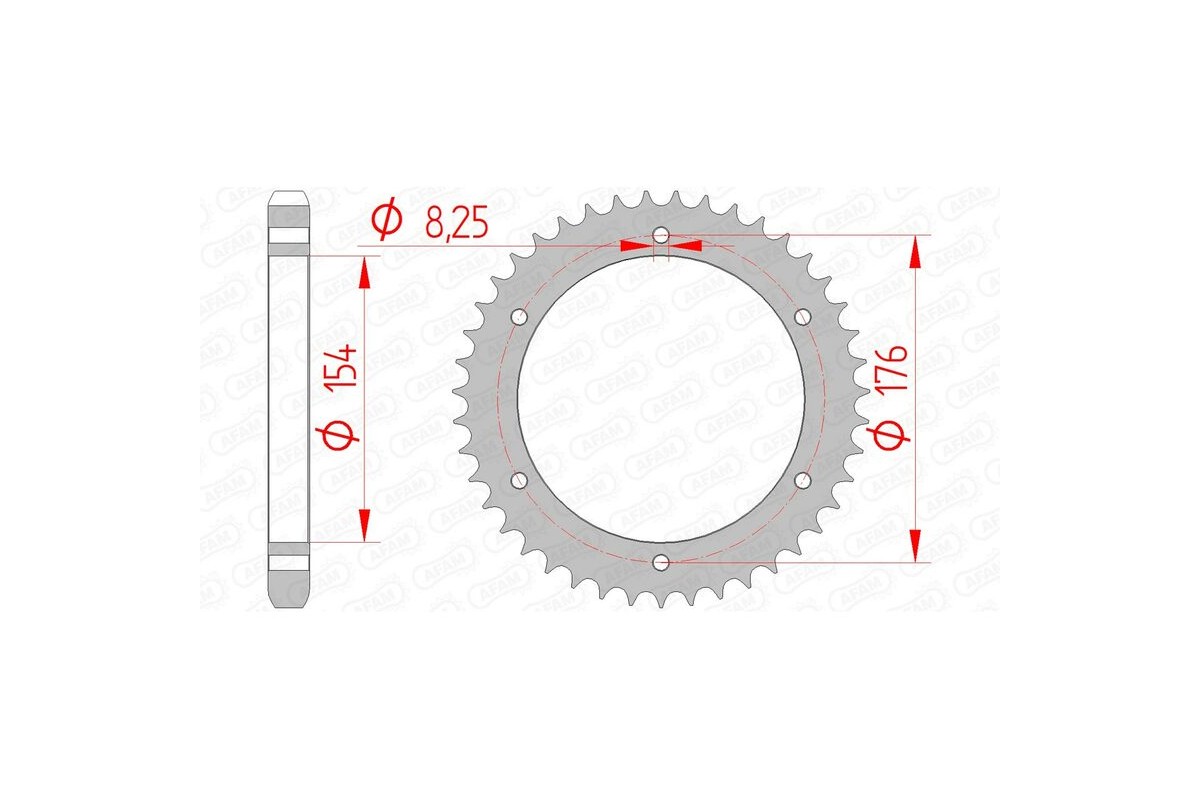 Couronne AFAM acier standard 10607 - 530