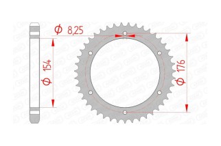 Couronne AFAM acier standard 10607 - 530