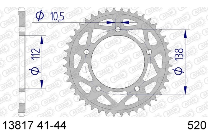 Couronne AFAM aluminium 13817 - 520
