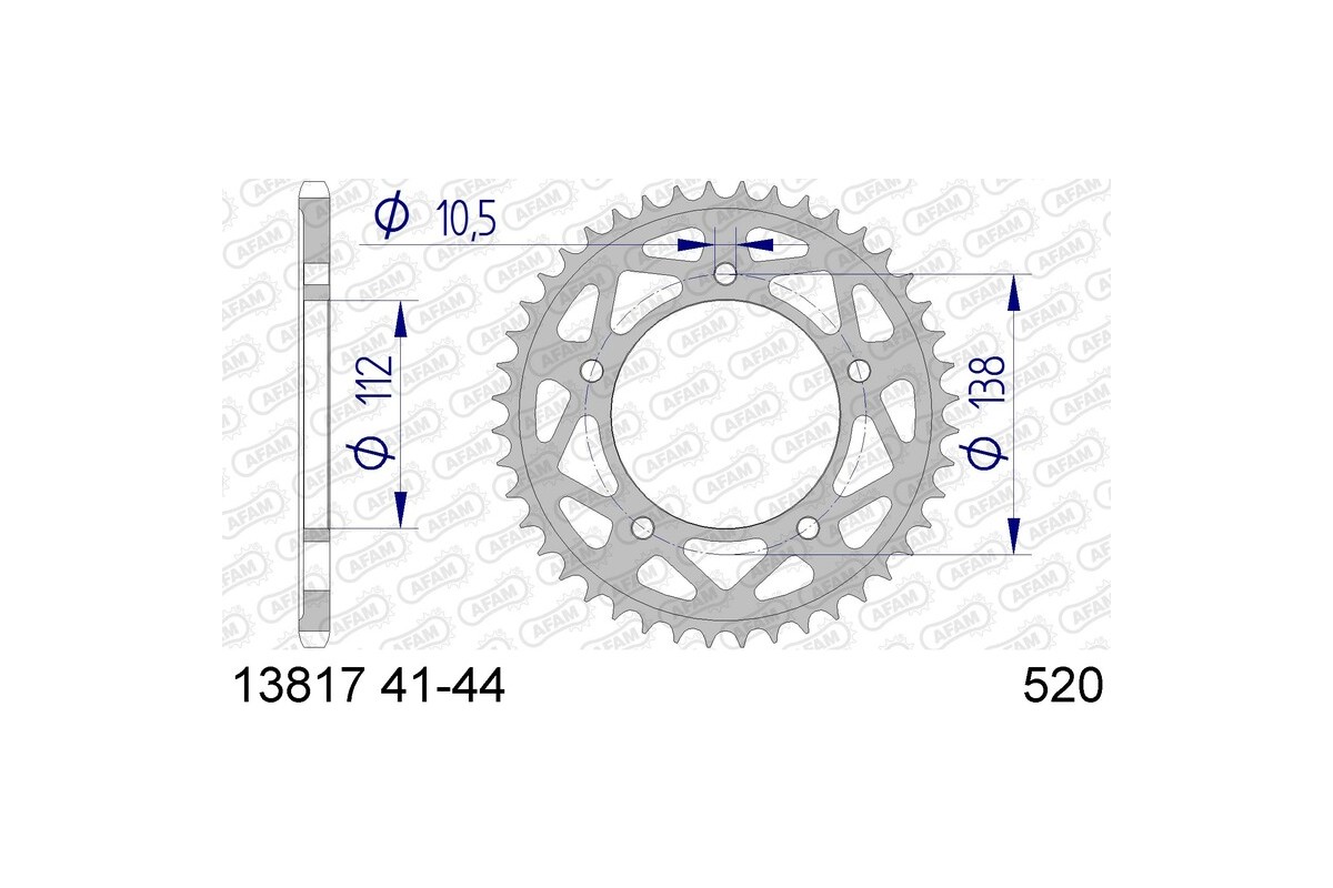 Couronne AFAM aluminium 13817 - 520