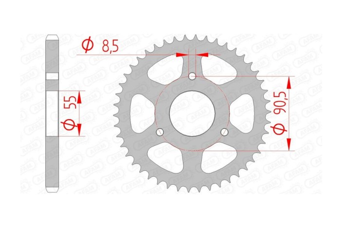 Couronne AFAM acier standard 80200 - 428