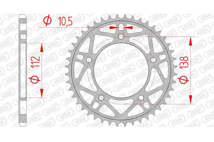 Couronne AFAM acier standard 12817 - 520