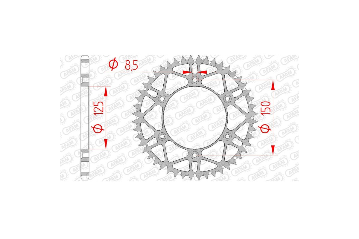 Couronne AFAM acier anti-boue 71304 - 520