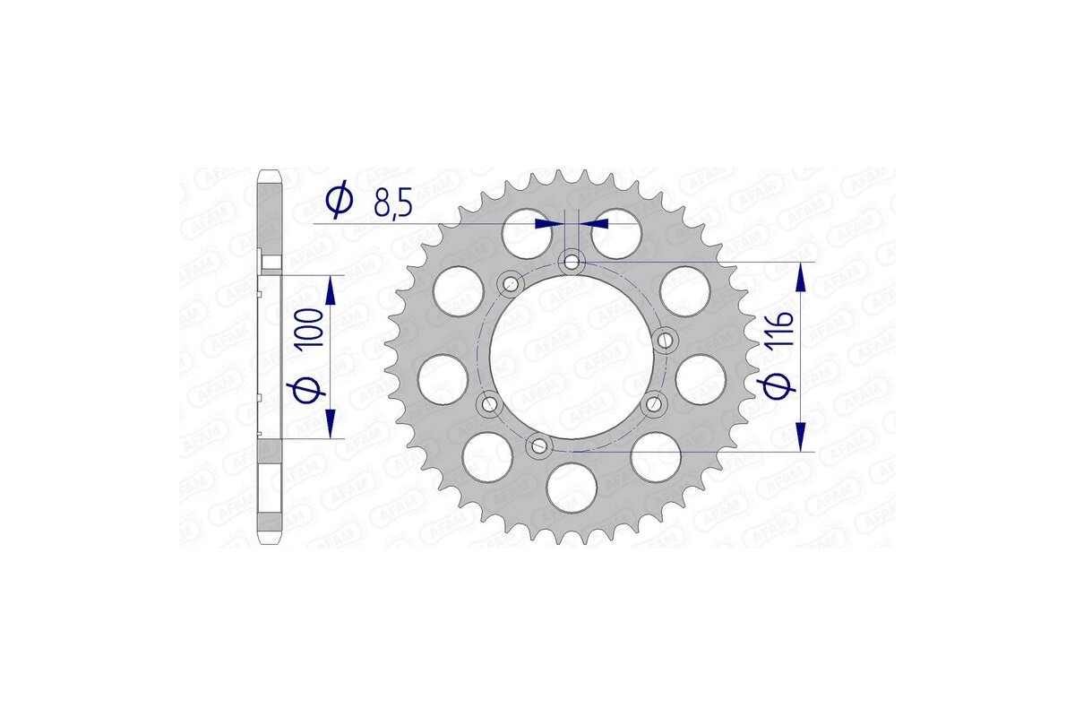 Couronne AFAM aluminium 93303 - 520