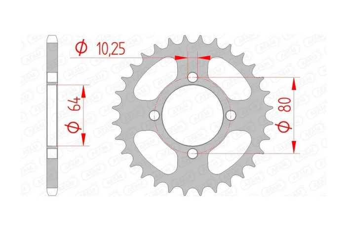 Couronne AFAM acier standard 12214 - 520