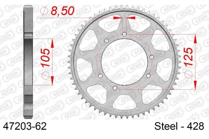 Couronne AFAM acier standard 47203 - 428
