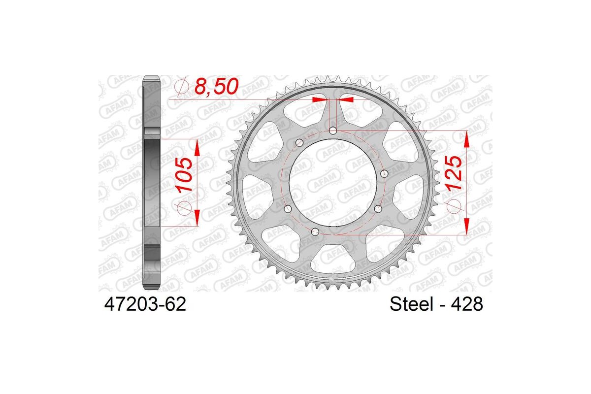 Couronne AFAM acier standard 47203 - 428