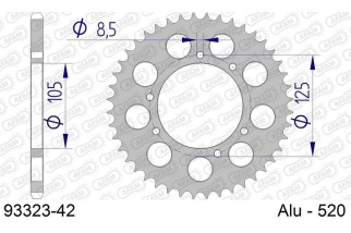Couronne AFAM aluminium 93323 - 520
