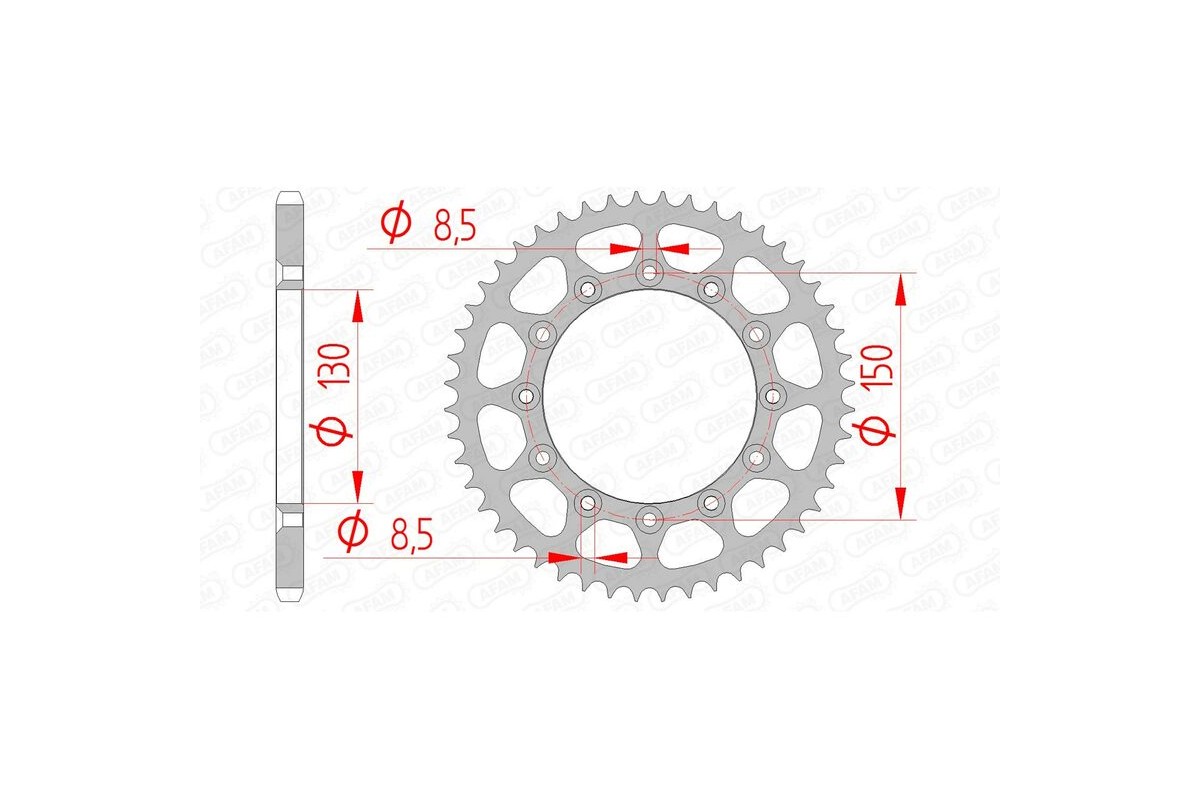 Couronne AFAM acier anti-boue 12323 - 520