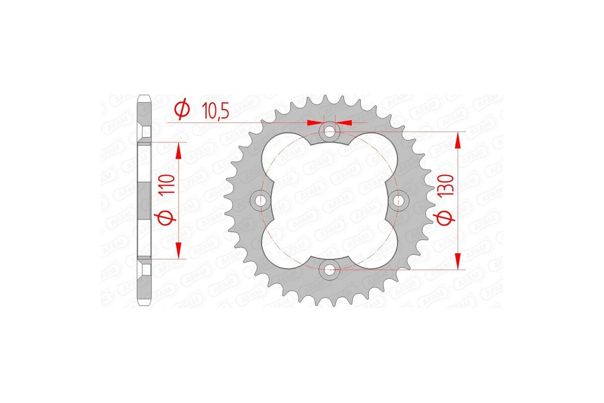 Couronne AFAM acier standard 10318 - 520