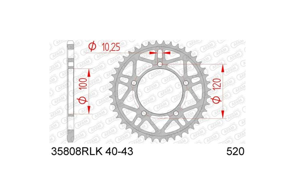 Couronne AFAM acier Ultra-Light 35808 - 520