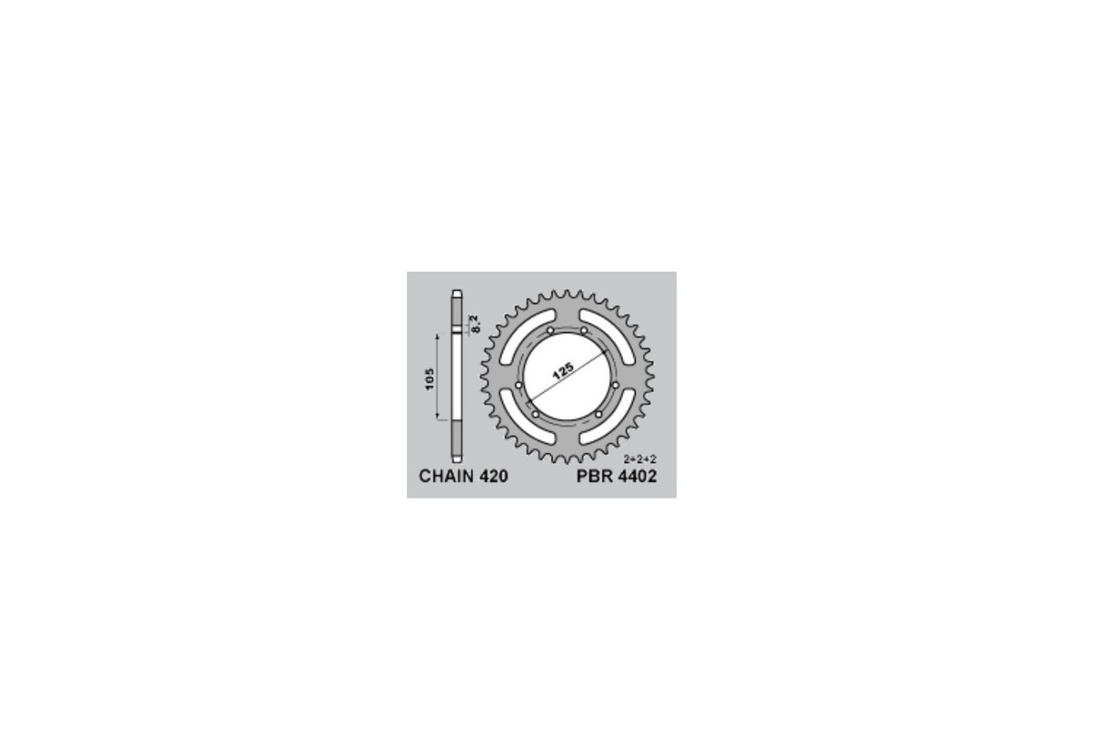 Couronne PBR acier standard 4402 - 420