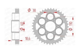 Couronne AFAM acier standard 50900 - 530