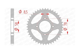 Couronne AFAM acier standard 14201 - 428