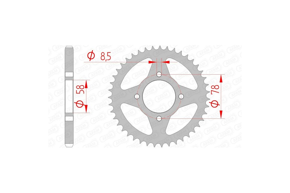 Couronne AFAM acier standard 14201 - 428
