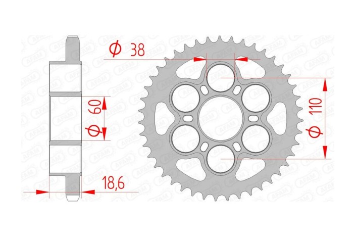 Couronne AFAM acier standard 50801 - 525
