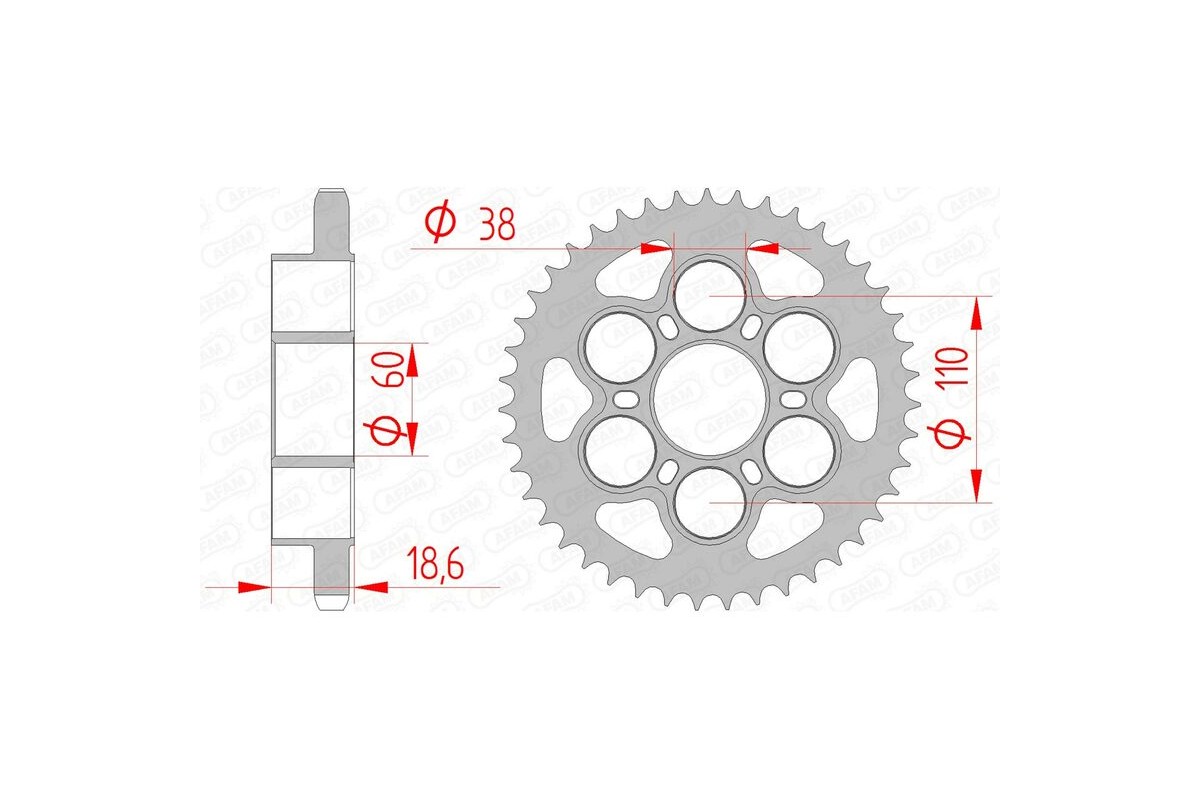 Couronne AFAM acier standard 50801 - 525