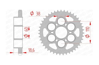 Couronne AFAM acier standard 50801 - 525
