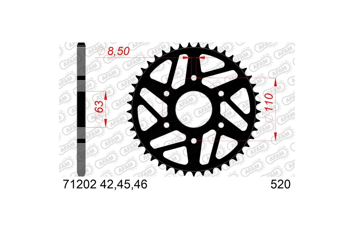 Couronne AFAM acier standard 71202 - 520