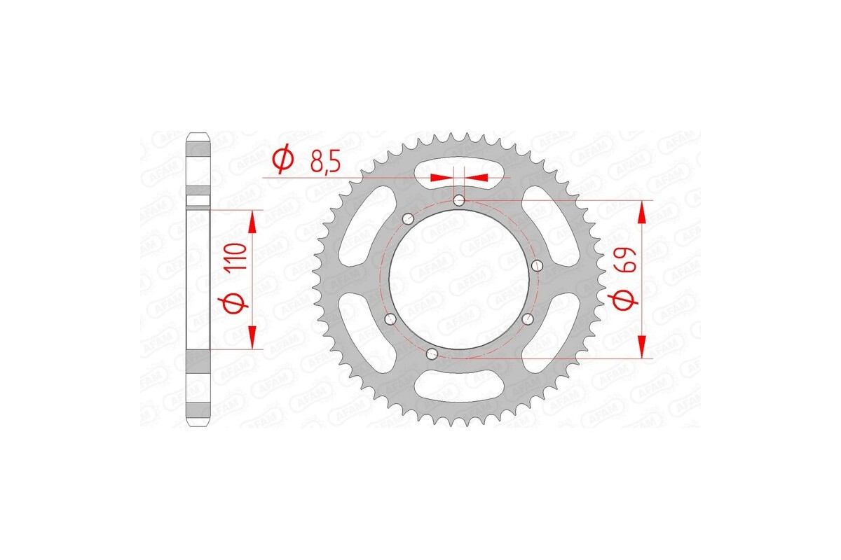Couronne AFAM acier standard 59104 - 428