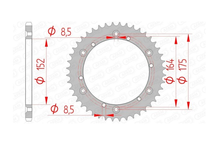 Couronne AFAM acier standard 12500 - 520