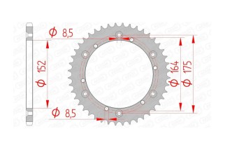 Couronne AFAM acier standard 12500 - 520
