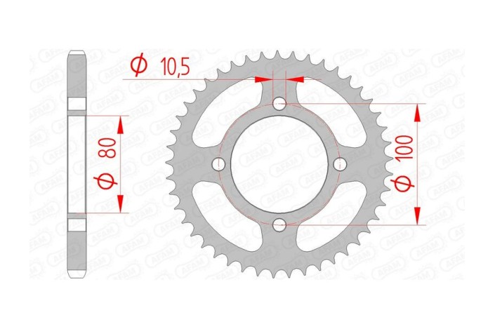 Couronne AFAM acier standard 14213 - 428