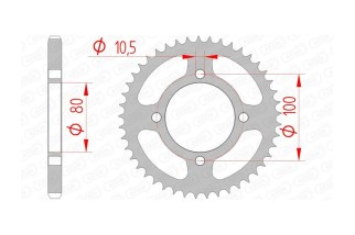 Couronne AFAM acier standard 14213 - 428