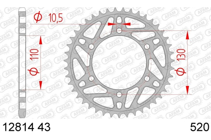 Couronne AFAM acier standard 12814 - 520