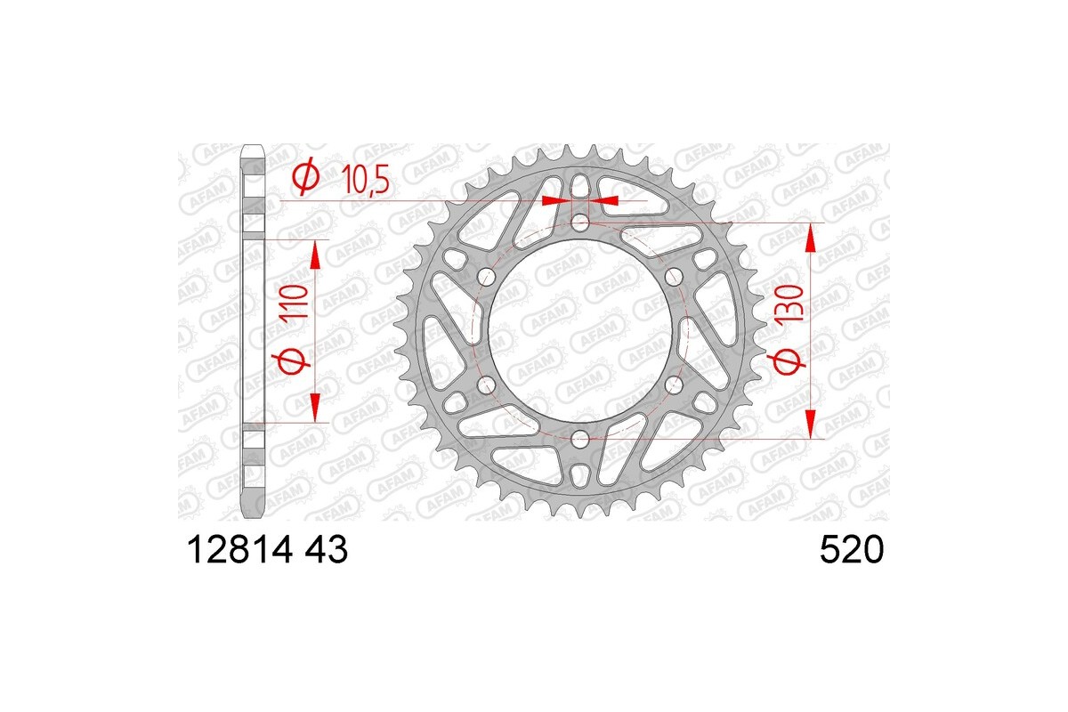 Couronne AFAM acier standard 12814 - 520