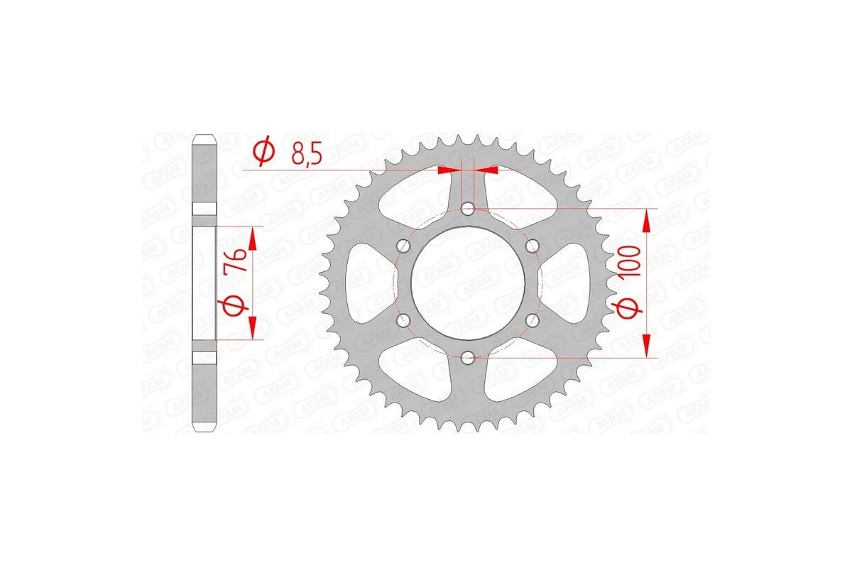 Couronne AFAM acier standard 12227 - 428