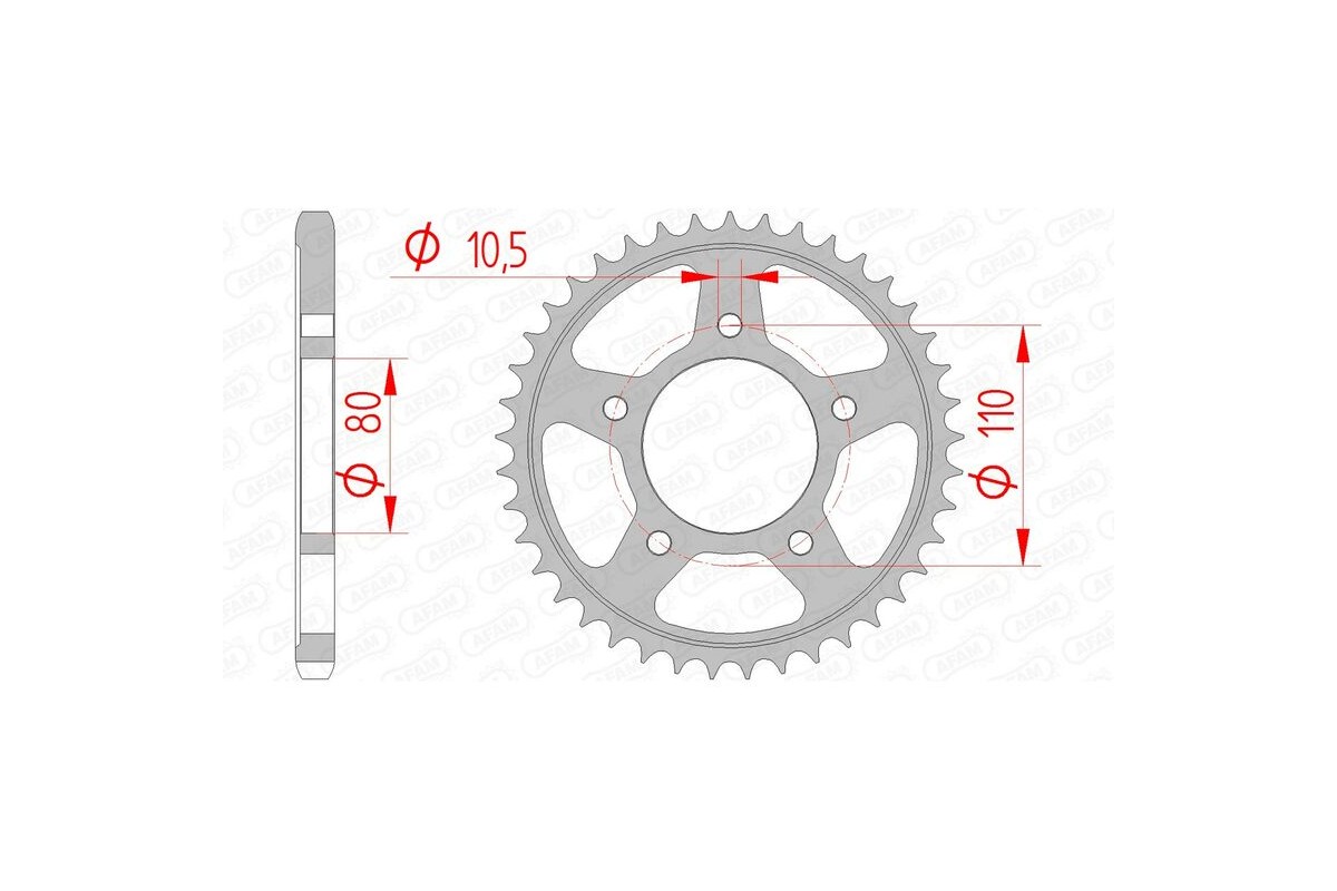 Couronne AFAM acier standard 10504 - 525