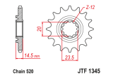 Pignon JT SPROCKETS acier anti-bruit 1345 - 525