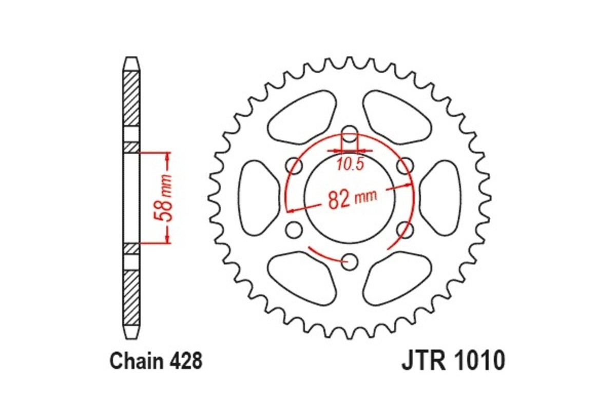 Couronne JT SPROCKETS acier 1010 - 430
