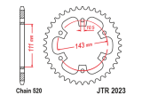 Couronne JT SPROCKETS acier standard 2023 - 520