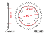 Couronne JT SPROCKETS acier standard 2025 - 525