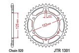 Couronne JT SPROCKETS acier standard 1301 - 520