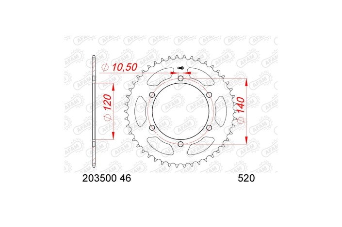 Couronne AFAM acier standard 203500 - 520
