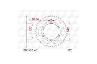 Couronne AFAM acier standard 203500 - 520